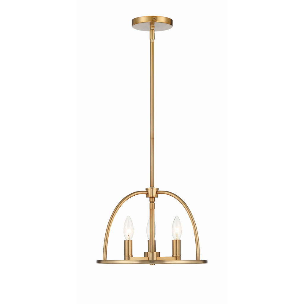 Crystorama Abbott 13.75'' Chandelier in Vibrant Gold - Additional View