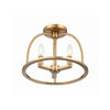 Crystorama Abbott 13.75'' Semi Flush Mount in Vibrant Gold - Additional View
