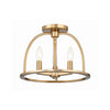 Crystorama Abbott 13.75'' Semi Flush Mount in Vibrant Gold - Additional View