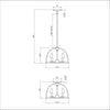 Crystorama Abbott 13.75'' Chandelier - Product Dimensions