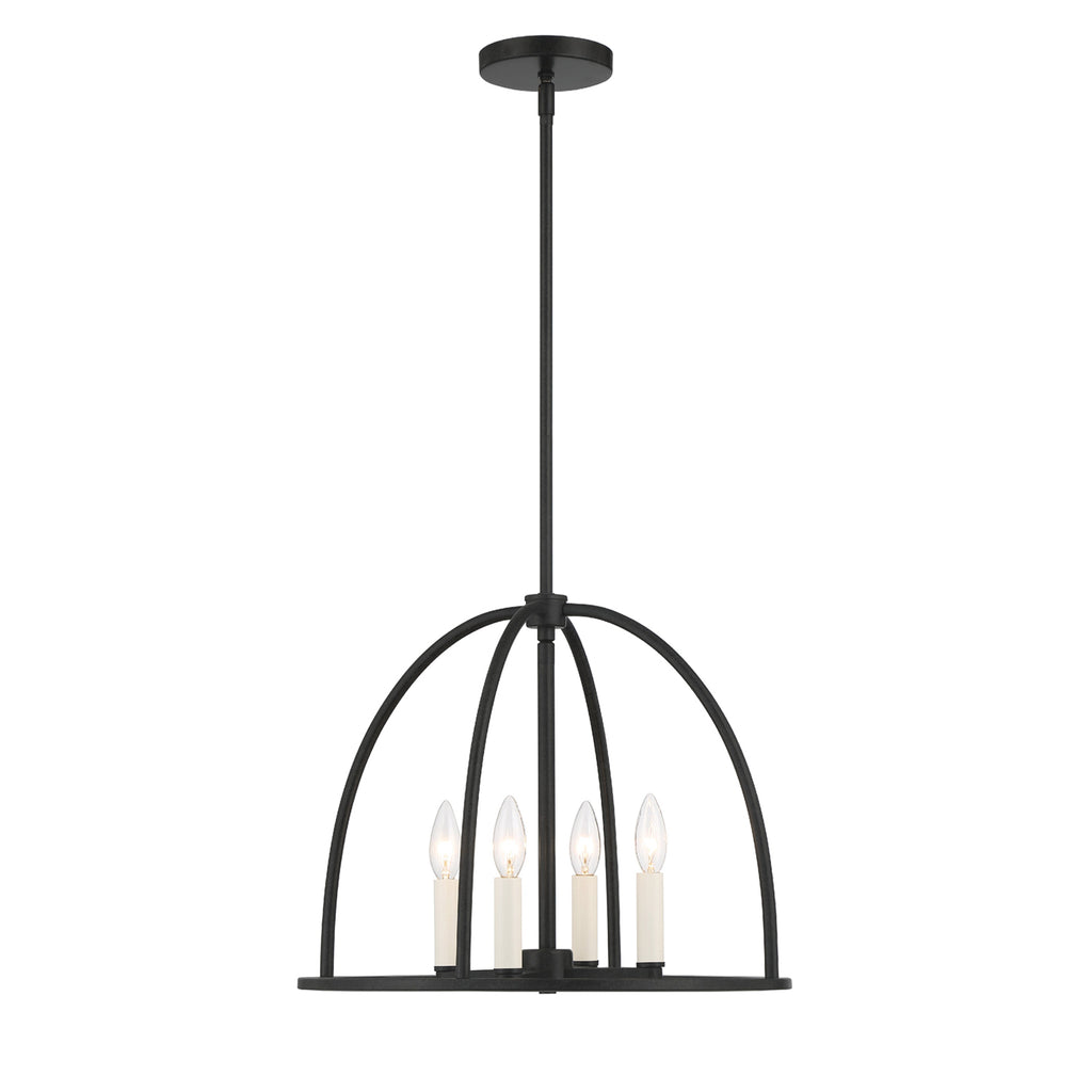 ABB-3004-BK Abbott 4 Light Lantern Chandelier | Main Image