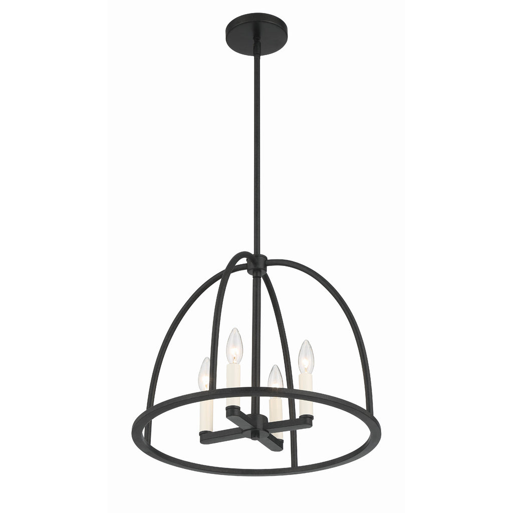 Crystorama Abbott 18.25'' Chandelier in Black - Additional View