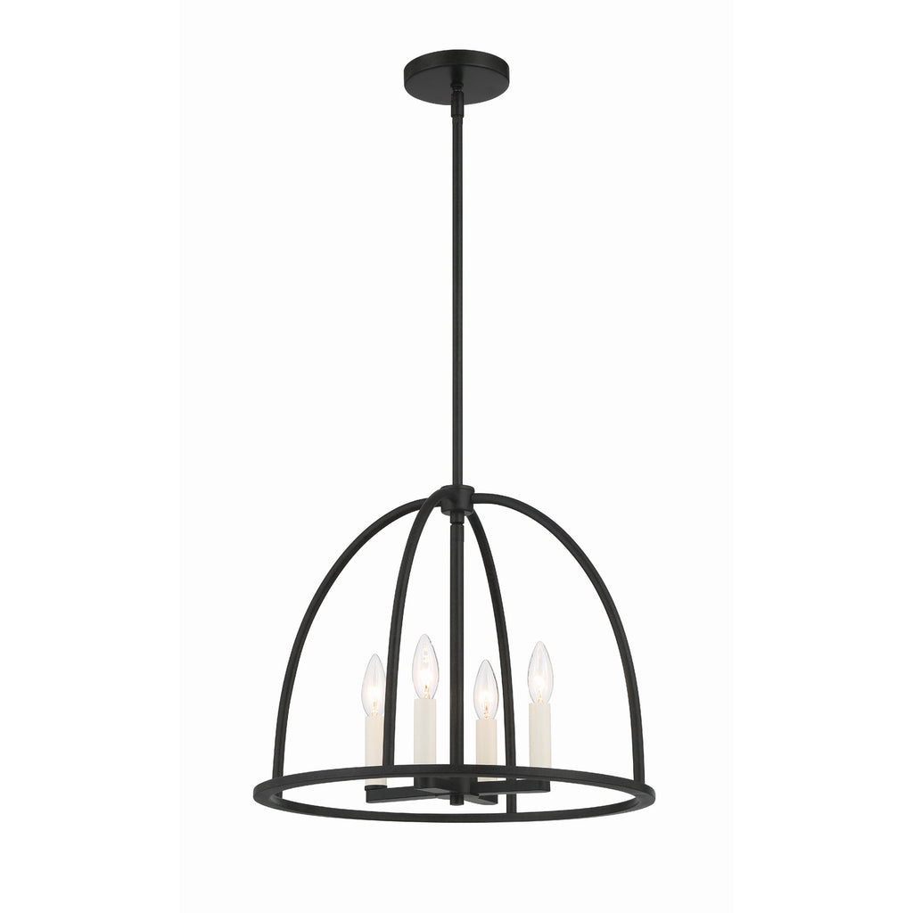 Crystorama Abbott 18.25'' Chandelier in Black - Additional View
