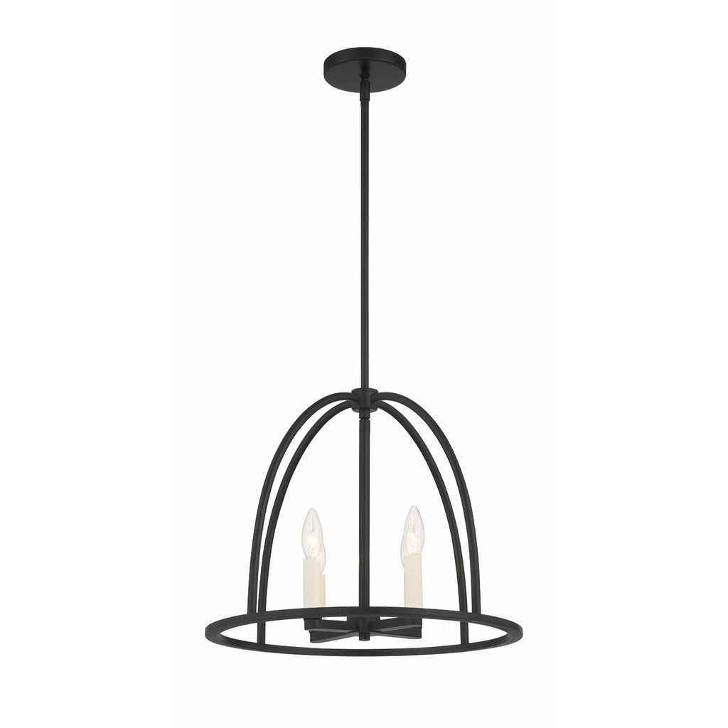 Crystorama Abbott 18.25'' Chandelier in Black - Additional View