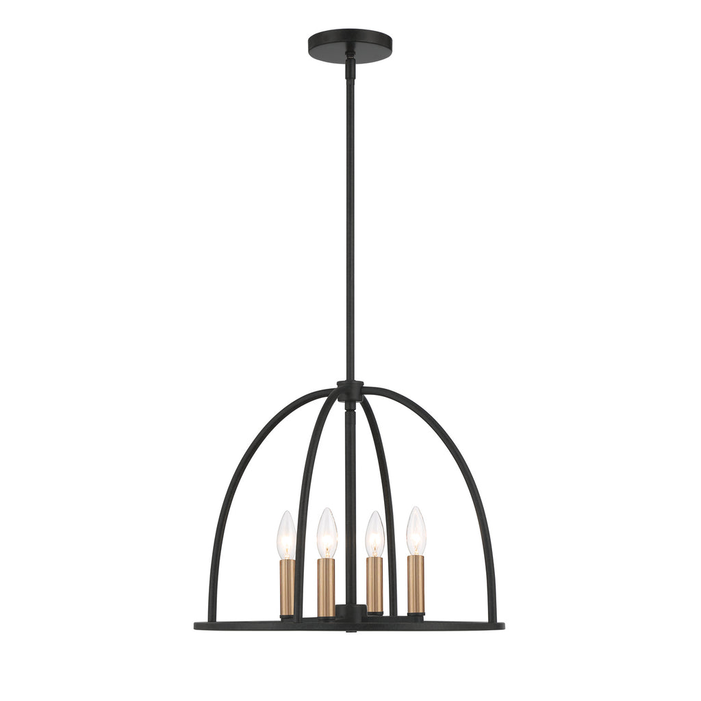Crystorama Abbott 18.25'' Chandelier in Black - Additional View