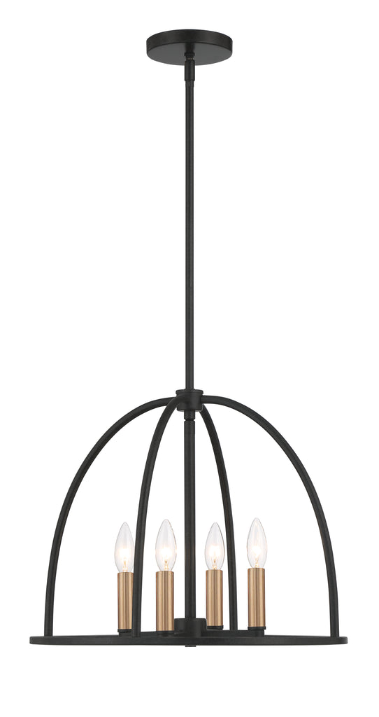 ABB-3004-BK Abbott 4 Light Lantern Chandelier | Alternate Image