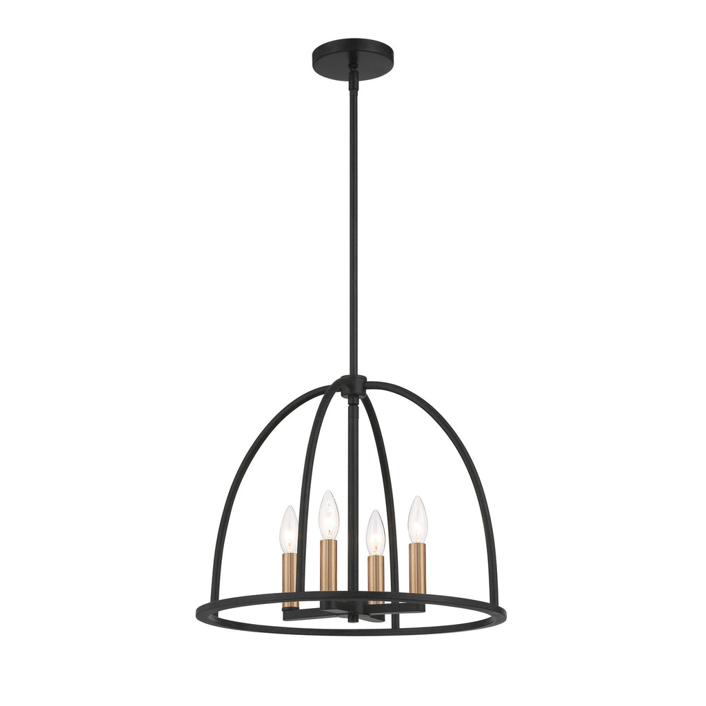 Crystorama Abbott 18.25'' Chandelier in Black - Additional View