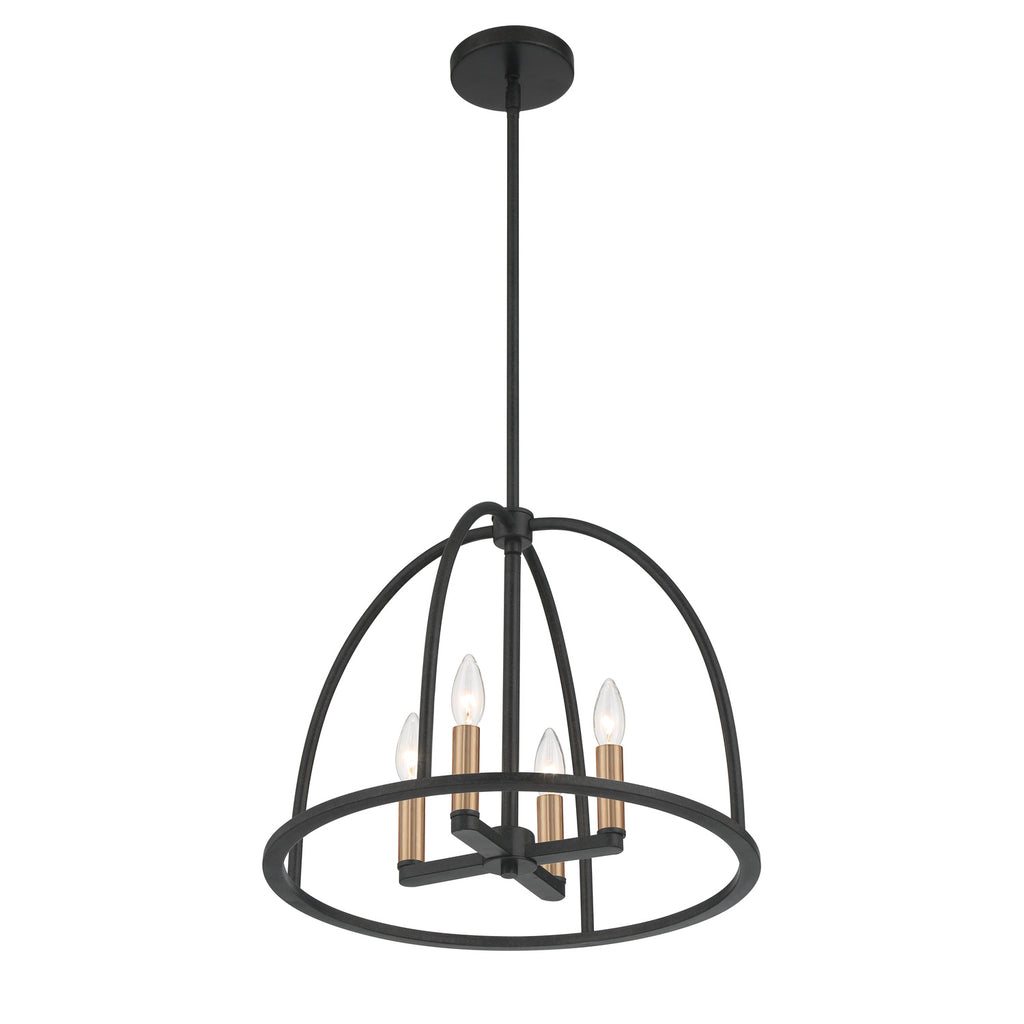 Crystorama Abbott 18.25'' Chandelier in Black - Additional View