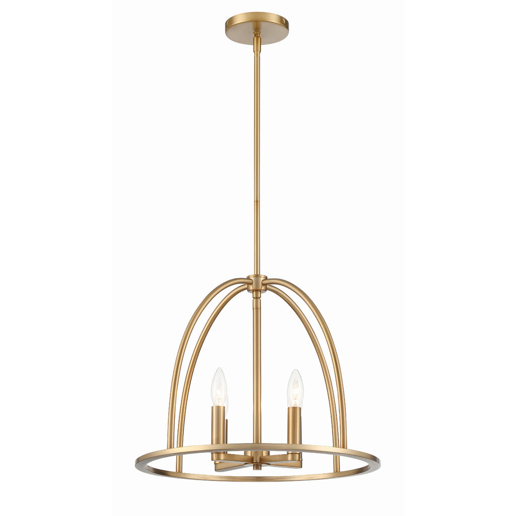 Crystorama Abbott 18.25'' Chandelier in Vibrant Gold - Additional View