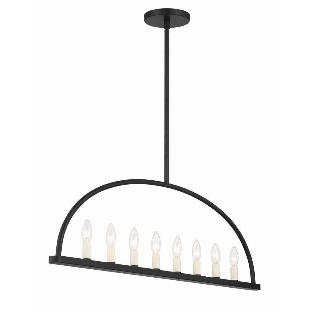 Crystorama Abbott 42'' Linear Chandelier in Black - Additional View