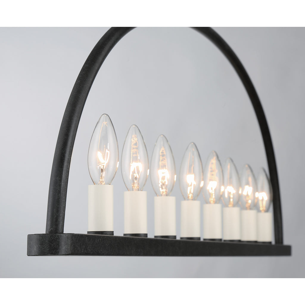 Crystorama Abbott 42'' Linear Chandelier in Black - Additional View