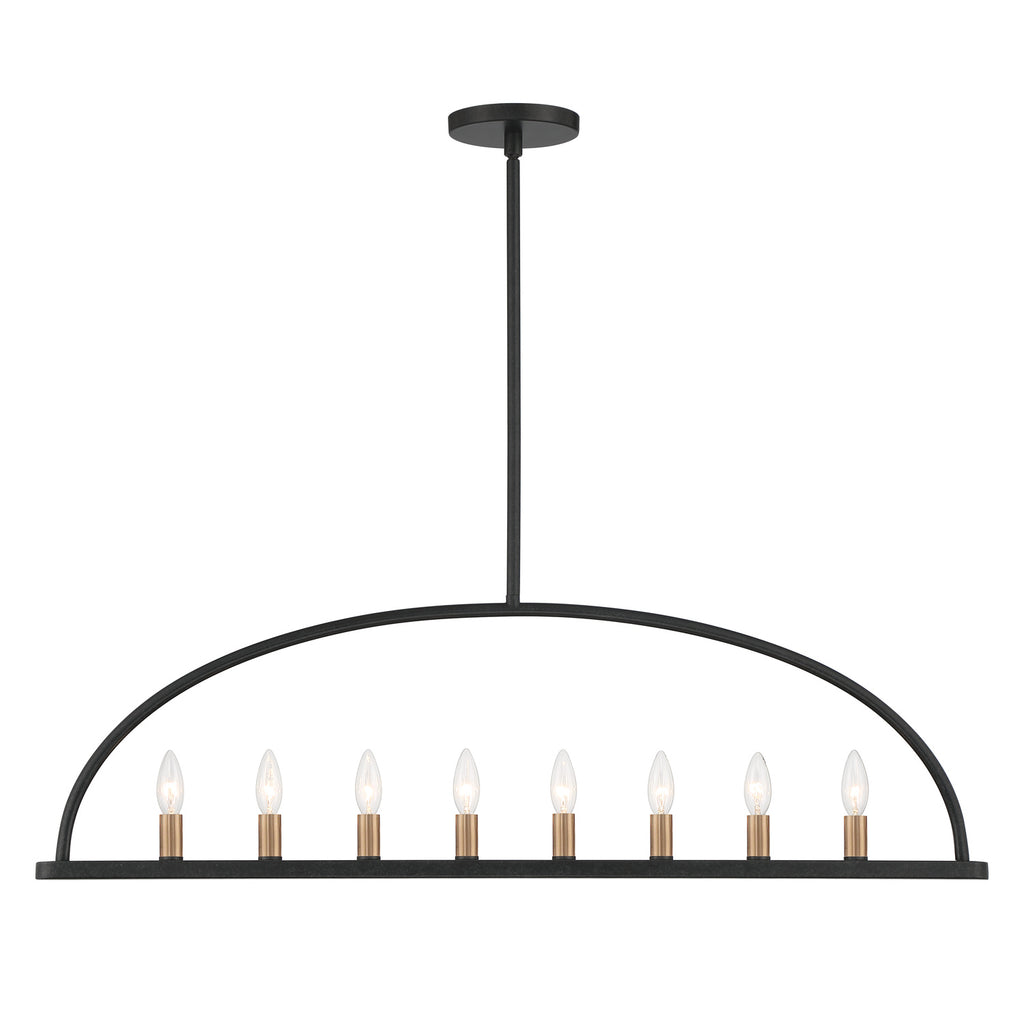 Crystorama Abbott 42'' Linear Chandelier in Black - Additional View