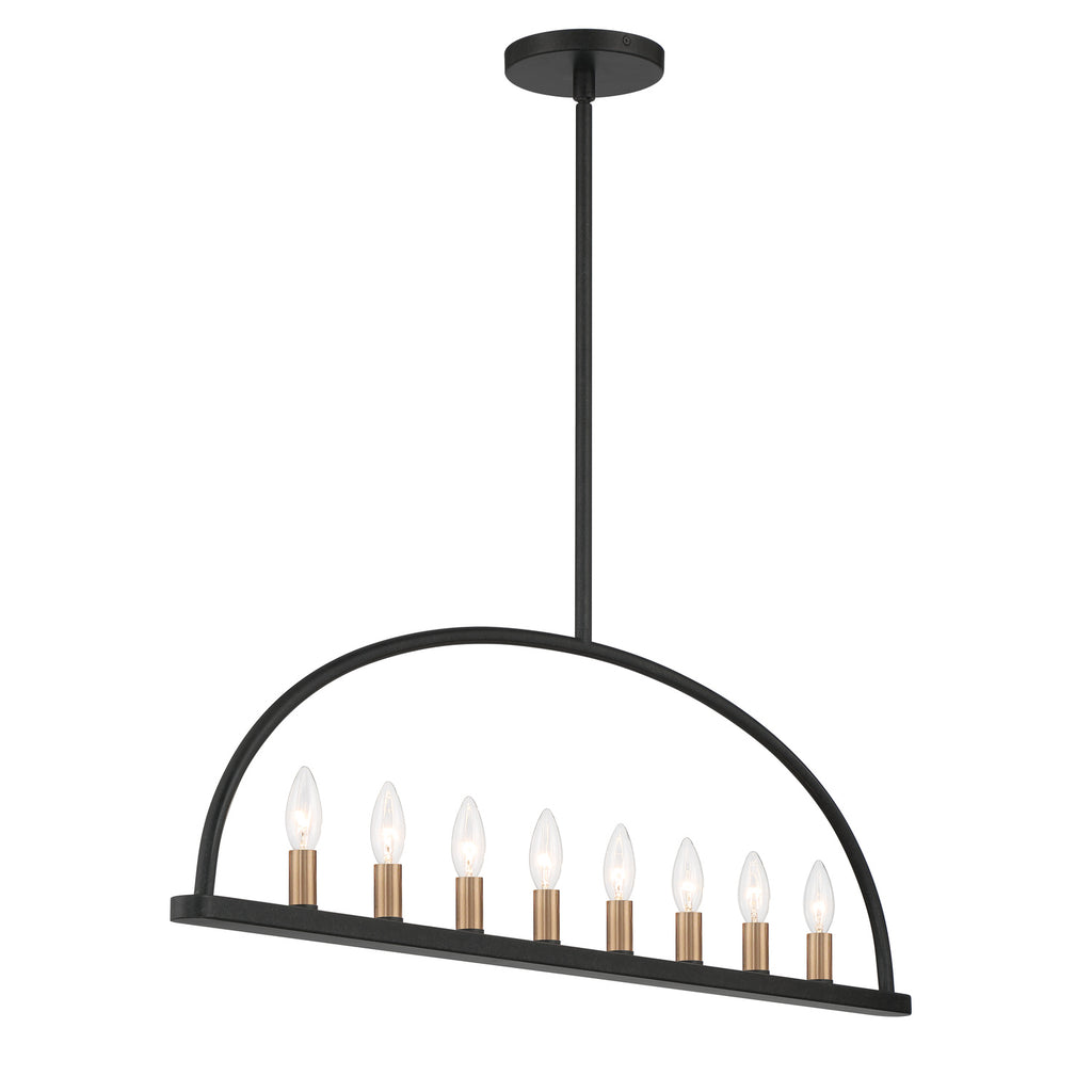 Crystorama Abbott 42'' Linear Chandelier in Black - Additional View