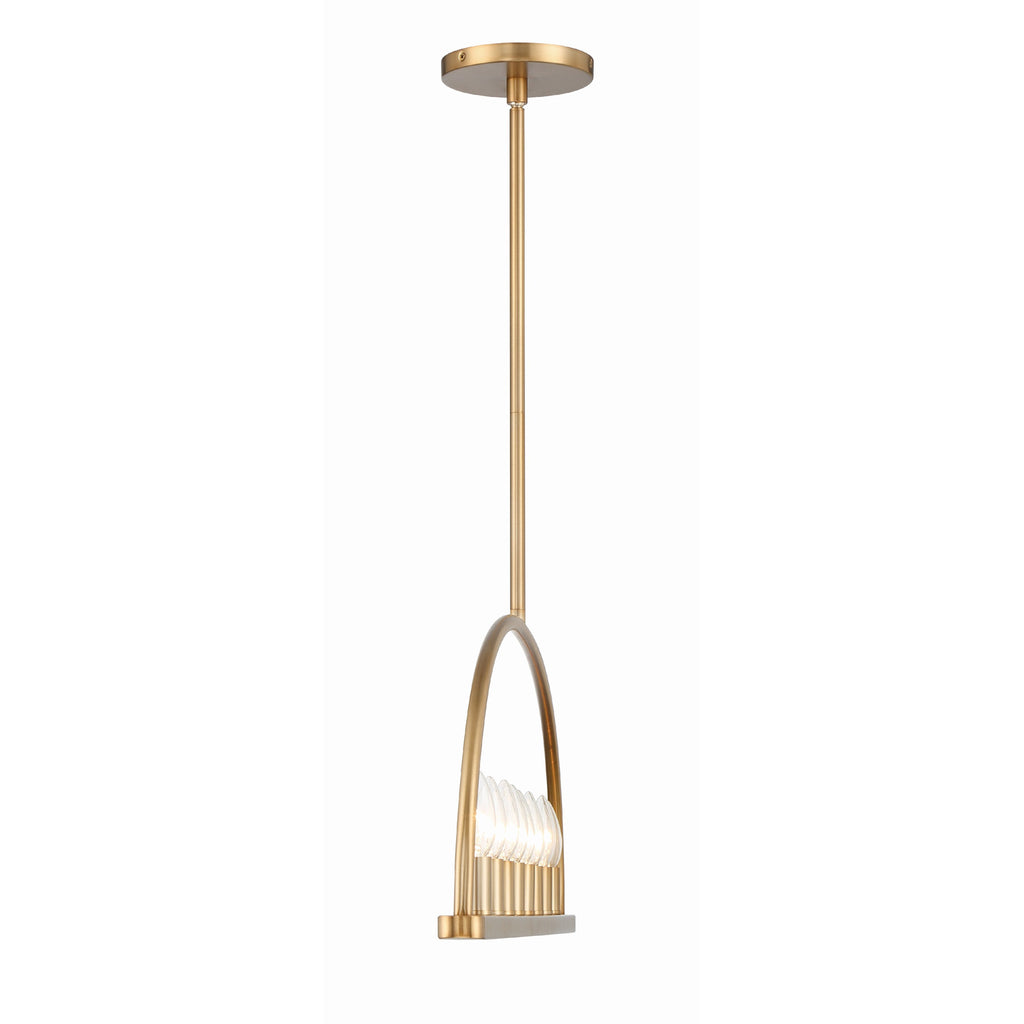 Crystorama Abbott 42'' Linear Chandelier in Vibrant Gold - Additional View