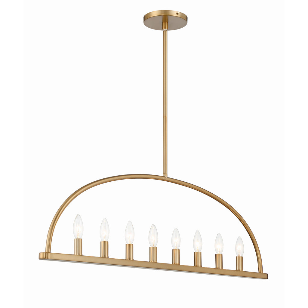 Crystorama Abbott 42'' Linear Chandelier in Vibrant Gold - Additional View