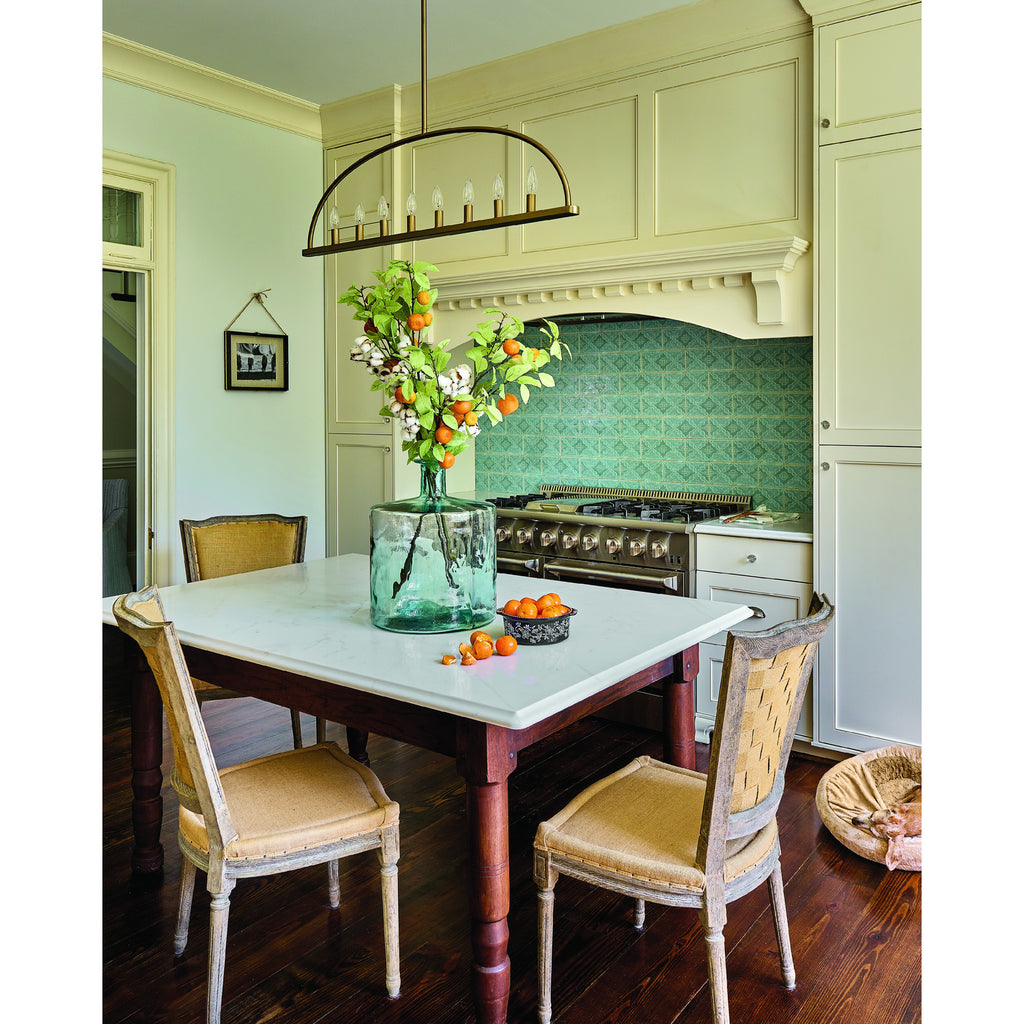 Crystorama Abbott 42'' Linear Chandelier in Vibrant Gold - Lifestyle View