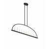 Crystorama Abbott 54'' Linear Chandelier in Black - Additional View