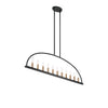 Crystorama Abbott 54'' Linear Chandelier in Black - Additional View
