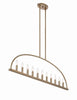 Crystorama Abbott 54'' Linear Chandelier in Vibrant Gold - Additional View