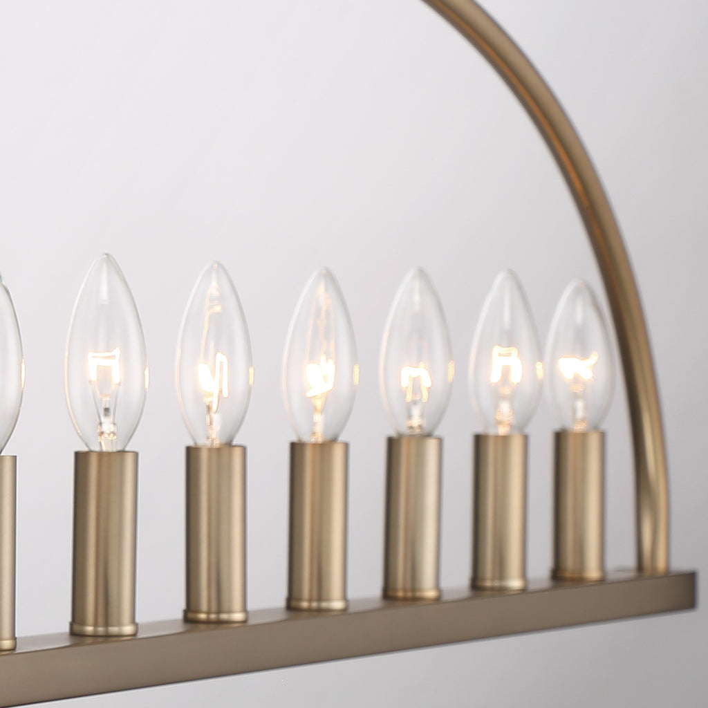 Crystorama Abbott 54'' Linear Chandelier in Vibrant Gold - Additional View