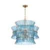 Crystorama Abigail 28'' Chandelier in Aged Brass - Front View