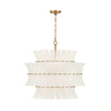 Crystorama Abigail 28'' Chandelier in Aged Brass - Front View
