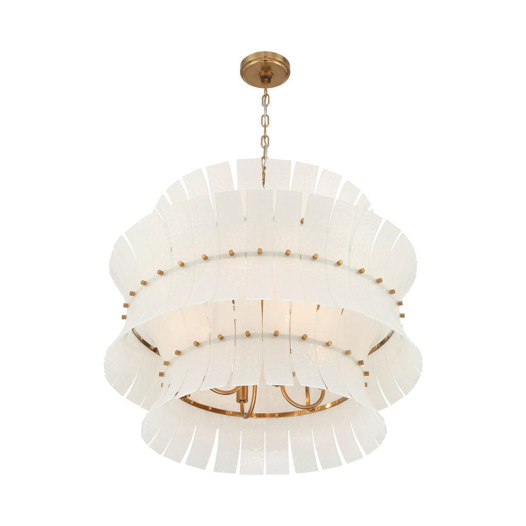 Crystorama Abigail 28'' Chandelier in Aged Brass - Additional View