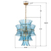 ABI-2006-AG-BL Abigail 22.25'' Chandelier | Dimensions Image