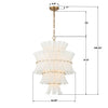 Crystorama Abigail 22.25'' Chandelier - Product Dimensions