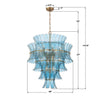 ABI-2008-AG-BL Abigail 29.5'' Chandelier | Dimensions Image