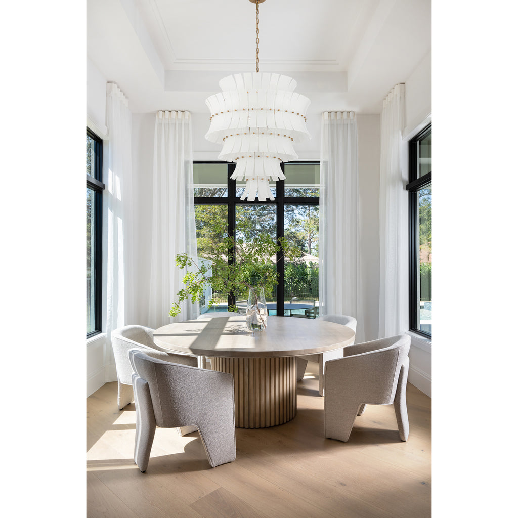 Crystorama Abigail 29.5'' Chandelier in Aged Brass - Lifestyle View