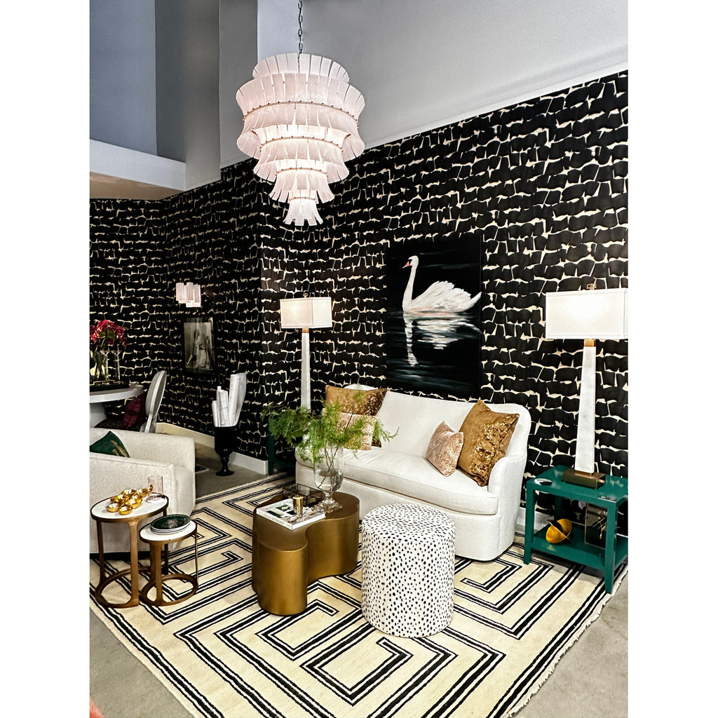 Crystorama Abigail 29.5'' Chandelier in Aged Brass - Lifestyle View