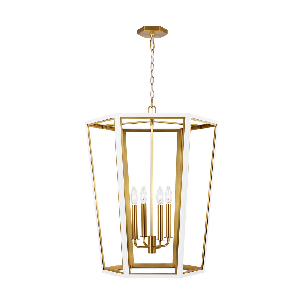 AC1094MWTBBS Curt 4 Light Lantern Chandelier | Main Image