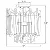 Crystorama Ackerly 16'' Semi Flush Mount - Product Dimensions