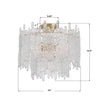 ACK-920-AG Ackerly 16'' Semi Flush Mount | Dimensions Image