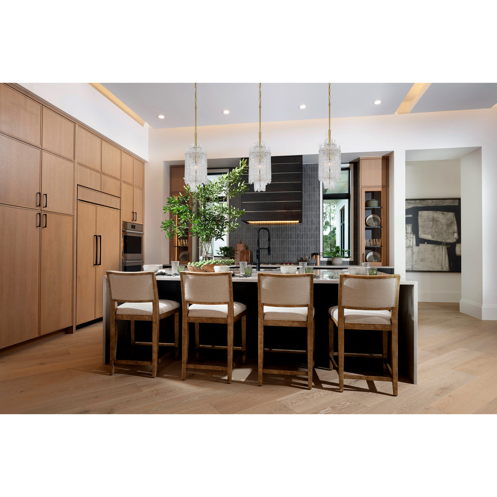 Crystorama Ackerly 8.5'' Chandelier in Aged Brass - Lifestyle View
