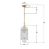 Crystorama Ackerly 8.5'' Chandelier - Product Dimensions