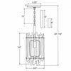 Crystorama Ackerly 8.5'' Chandelier - Product Dimensions