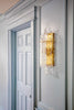 Crystorama Ackerly 7.5'' Sconce in Aged Brass - Lifestyle View