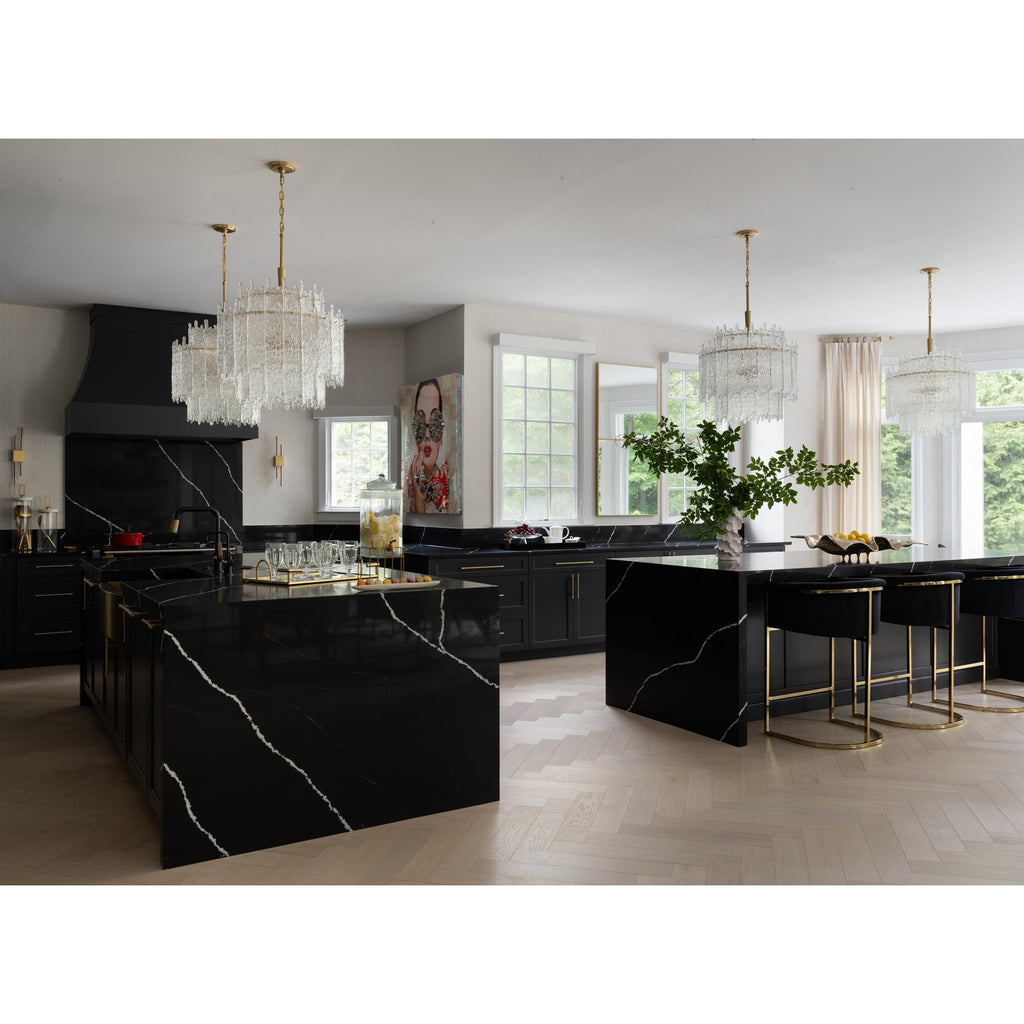 Crystorama Ackerly 23.5'' Chandelier in Aged Brass - Lifestyle View