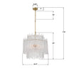 ACK-928-AG Ackerly 23.5'' Chandelier | Dimensions Image