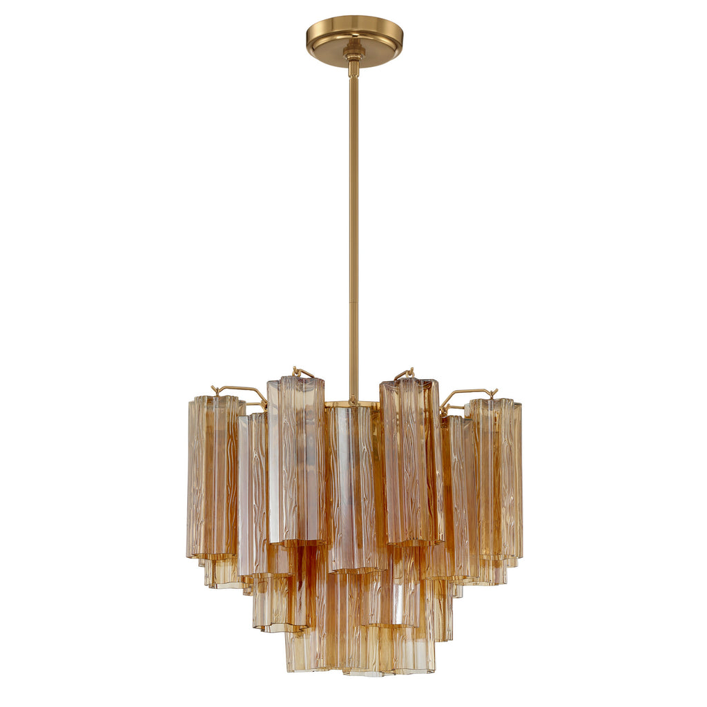 Crystorama Addis 17.75'' Chandelier in Aged Brass - Additional View