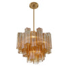 Crystorama Addis 17.75'' Chandelier in Aged Brass - Additional View