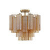 Crystorama Addis 17.75'' Semi Flush Mount in Aged Brass - Additional View