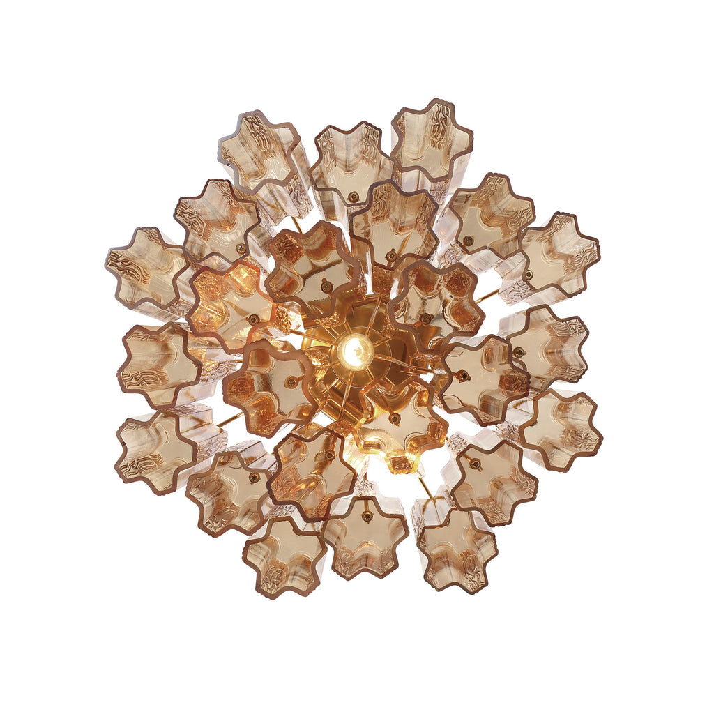 Crystorama Addis 17.75'' Semi Flush Mount in Aged Brass - Additional View
