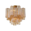 Crystorama Addis 17.75'' Semi Flush Mount in Aged Brass - Additional View