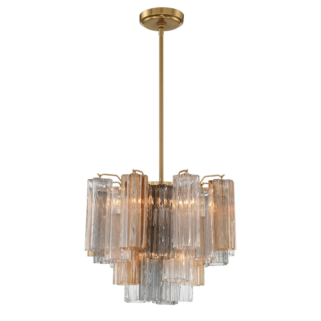 Crystorama Addis 17.75'' Chandelier in Aged Brass - Additional View