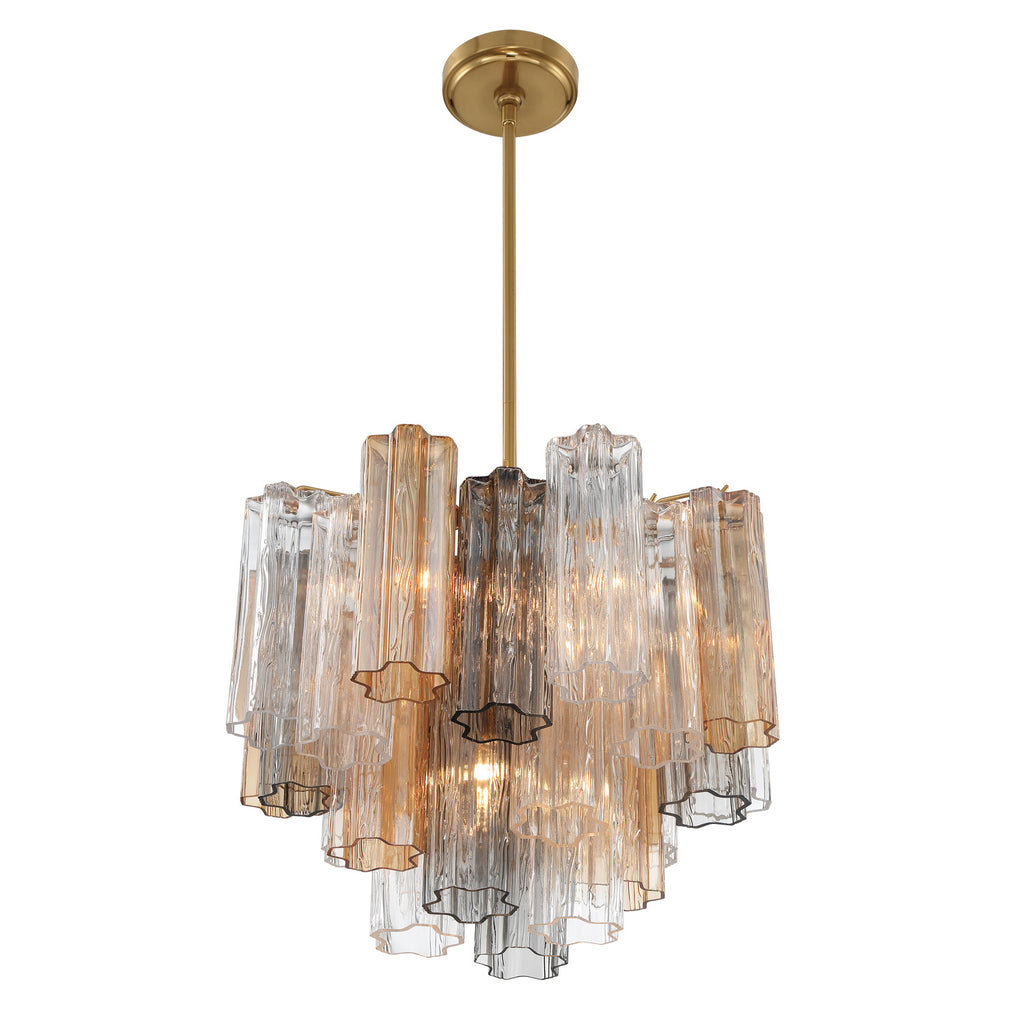 Crystorama Addis 17.75'' Chandelier in Aged Brass - Additional View