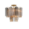 Crystorama Addis 17.75'' Semi Flush Mount in Aged Brass - Additional View