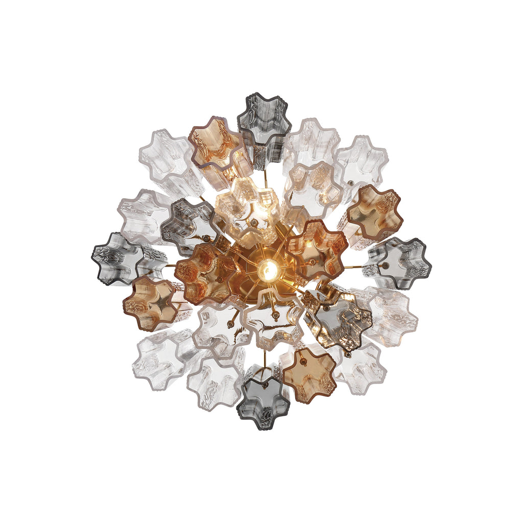 Crystorama Addis 17.75'' Semi Flush Mount in Aged Brass - Additional View